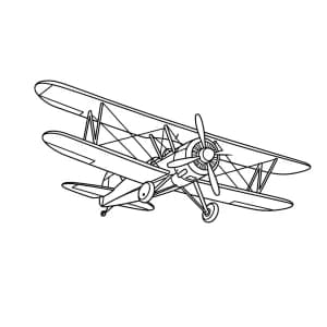Desenhos de Avião para Colorir