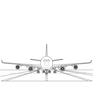 Desenhos de Avião para Colorir