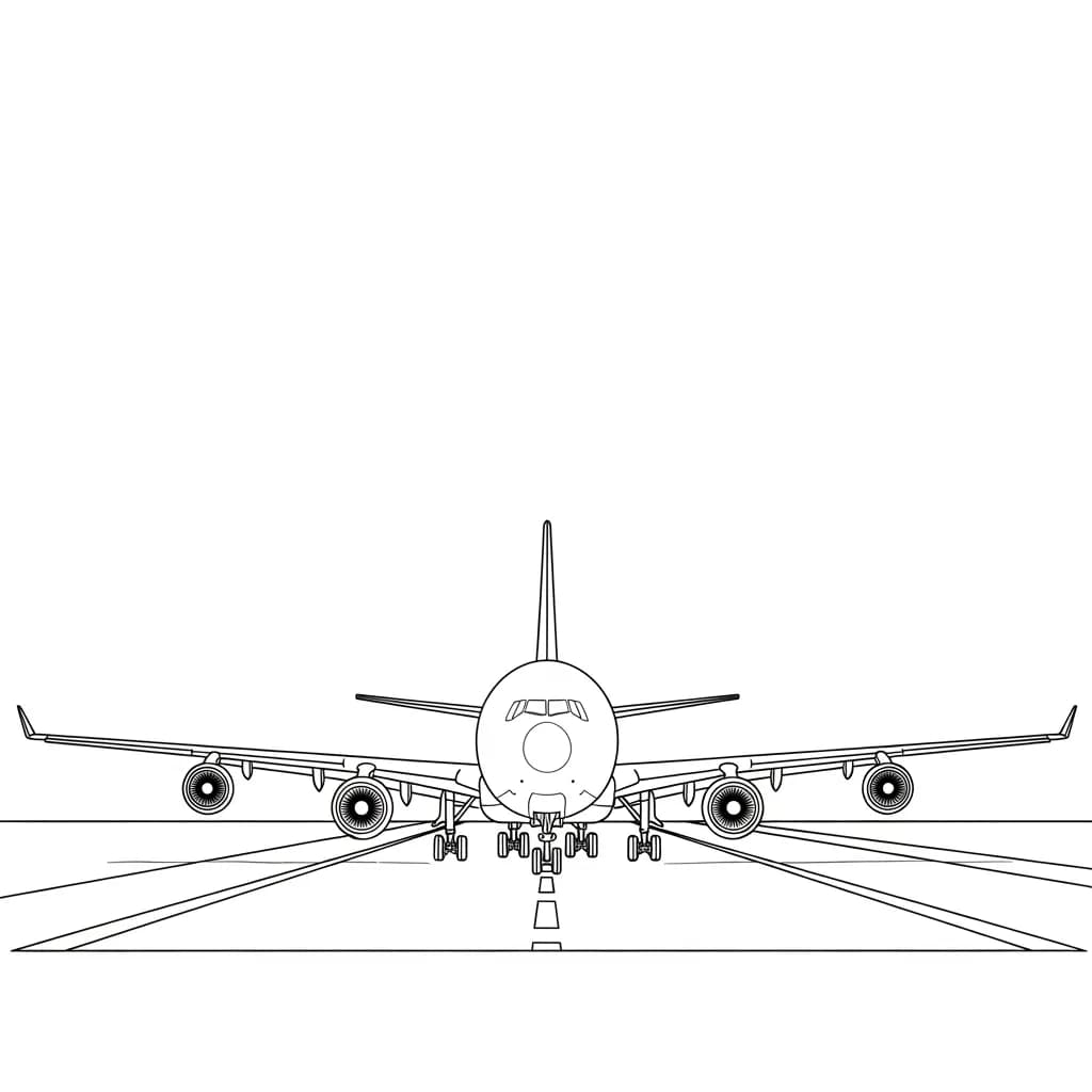 Desenhos de Avião para Colorir
