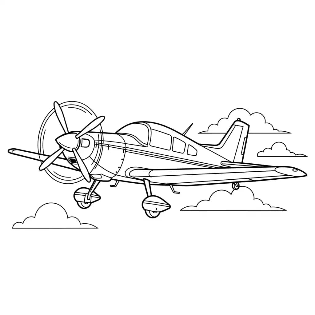 Desenhos de Avião para Colorir