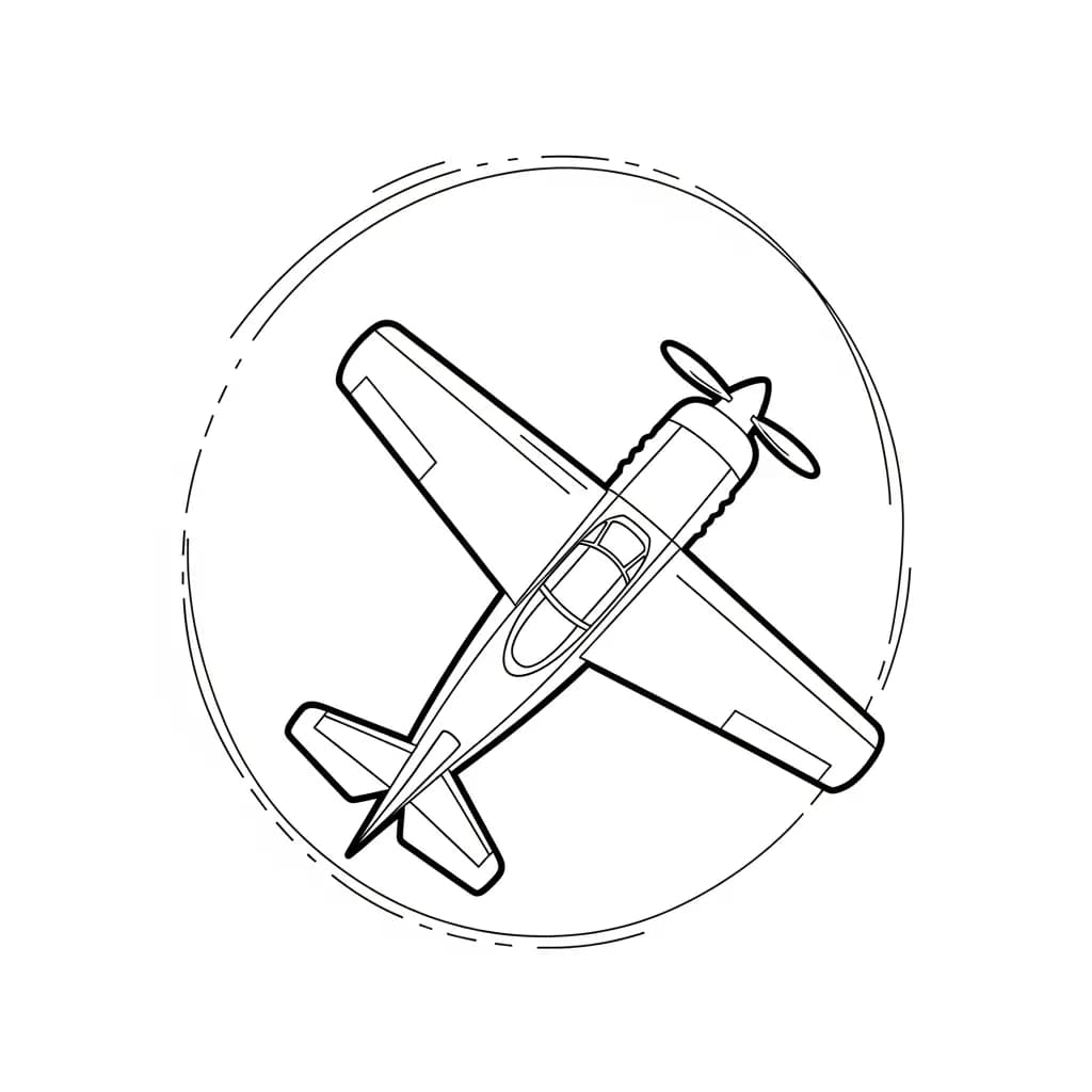 Desenhos de Avião para Colorir