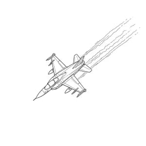 Desenhos de Avião para Colorir