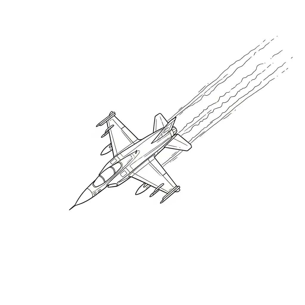 Desenhos de Avião para Colorir