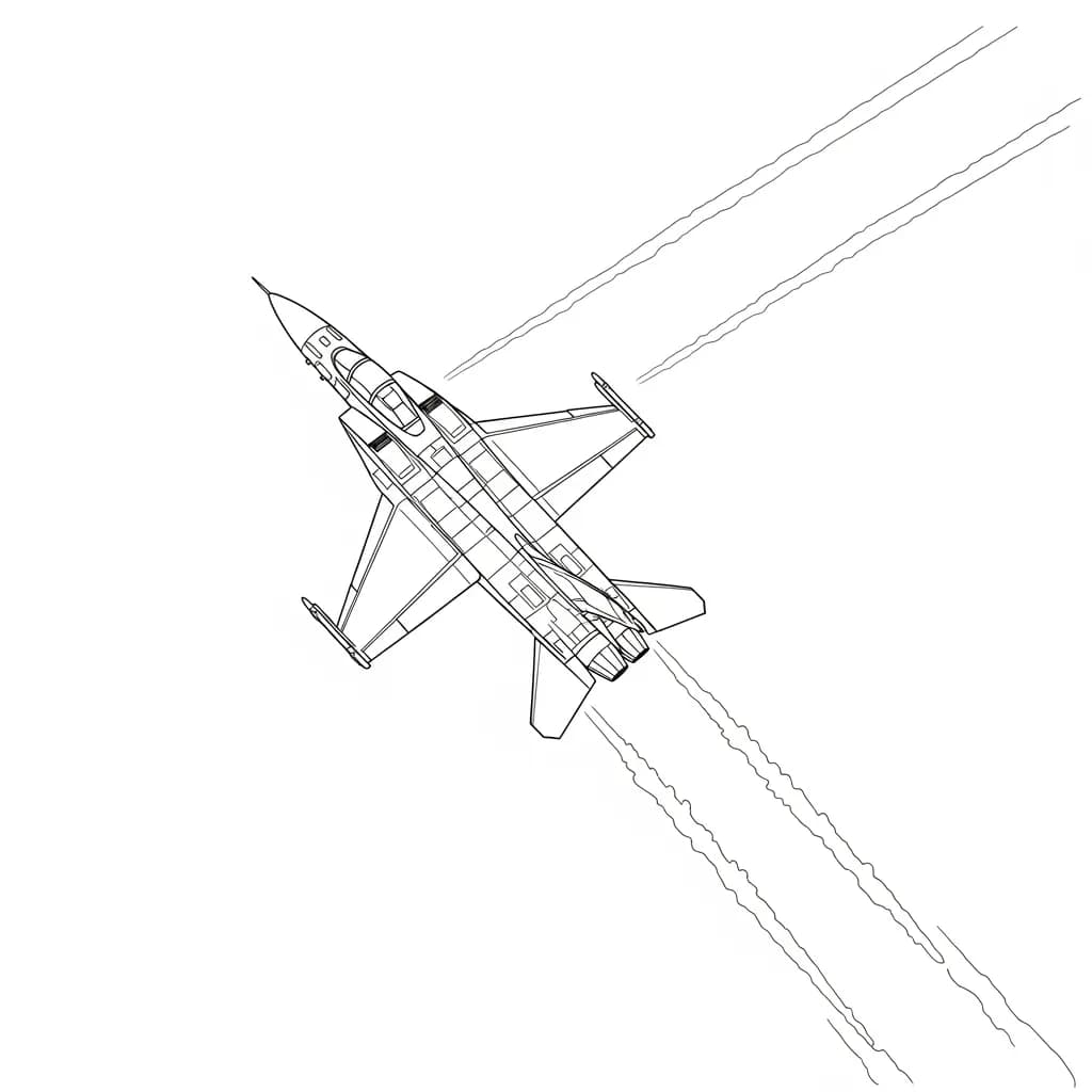 Desenhos de Avião para Colorir