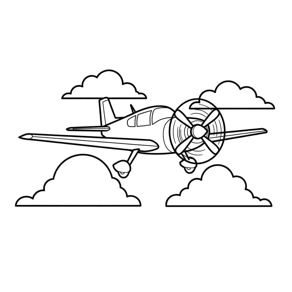 Desenhos de Avião para Colorir