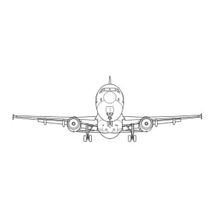 Desenhos de Avião para Colorir