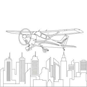 Desenhos de Avião para Colorir