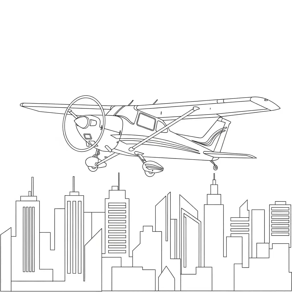 Desenhos de Avião para Colorir