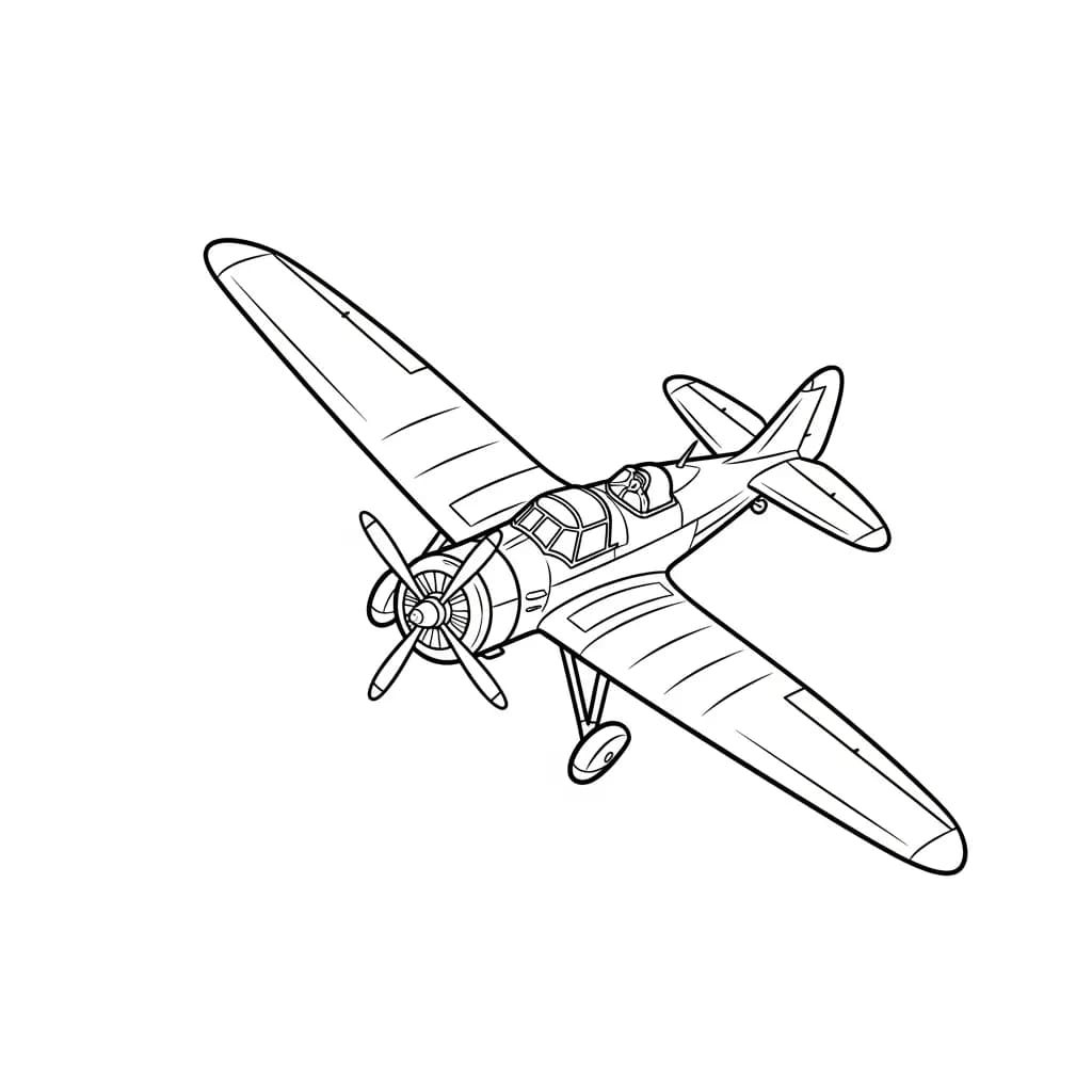 Desenhos de Avião para Colorir