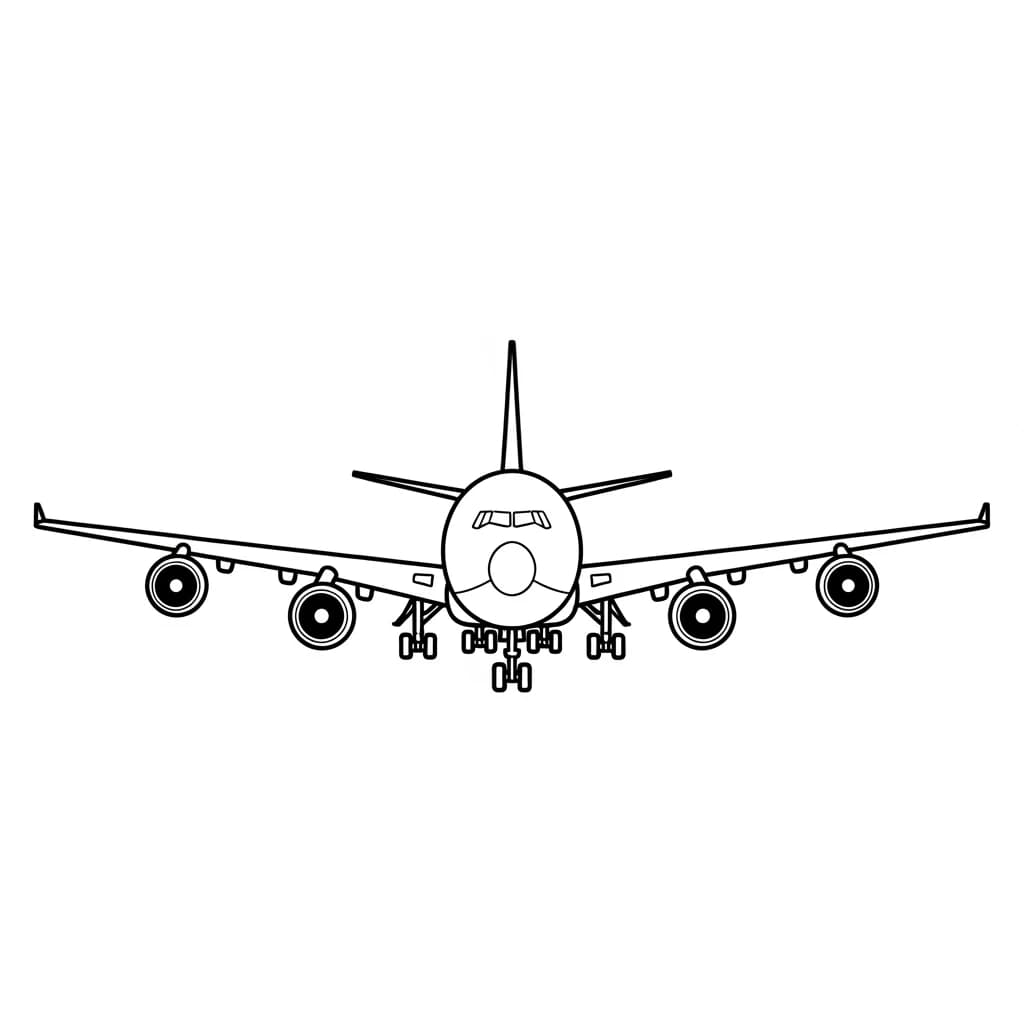 Desenhos de Avião para Colorir