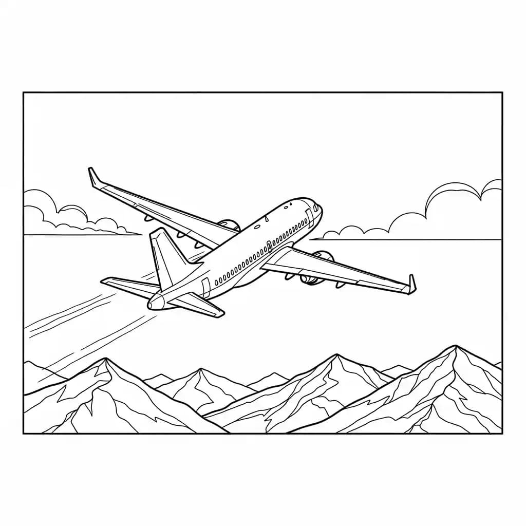 Desenhos de Avião para Colorir
