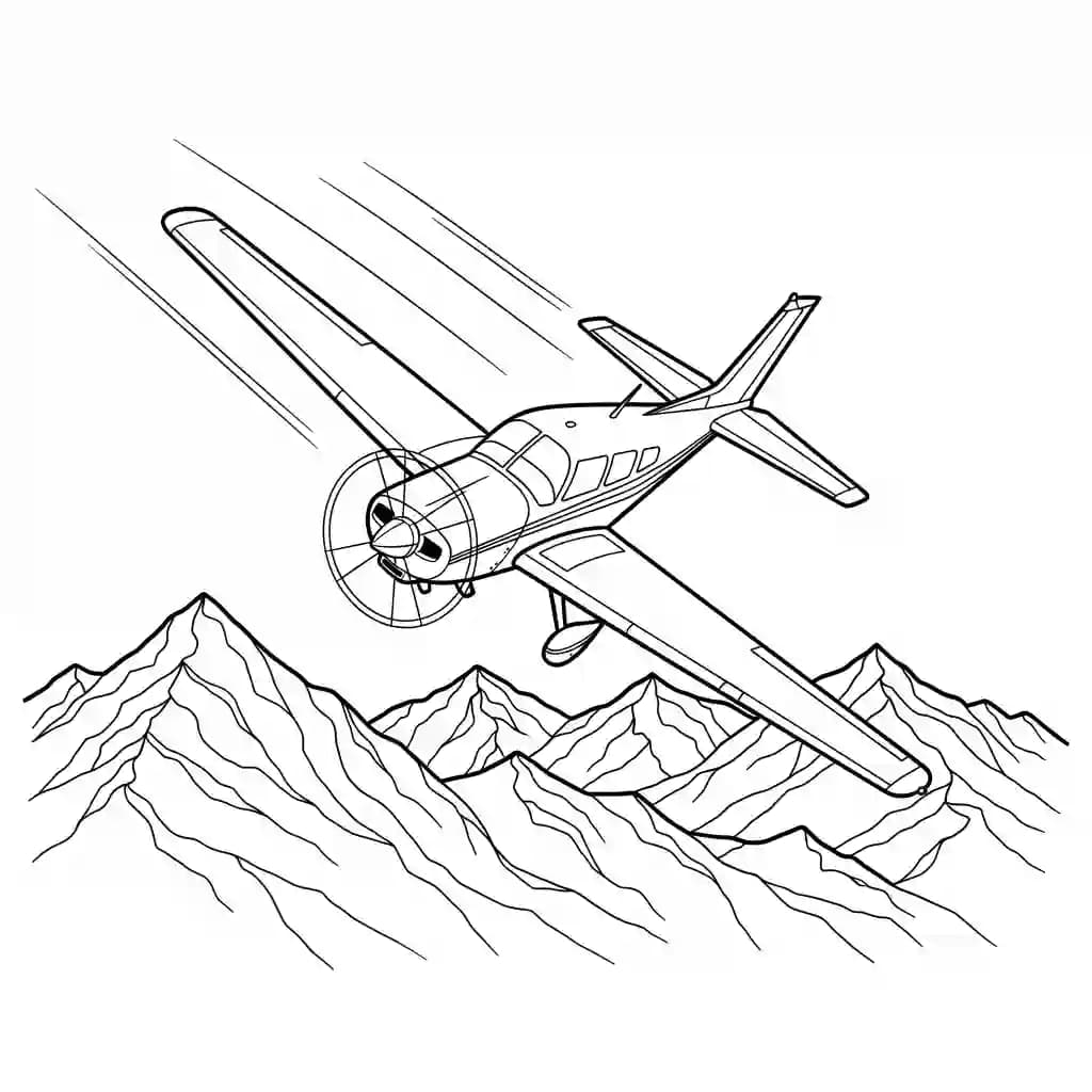 Desenhos de Avião para Colorir