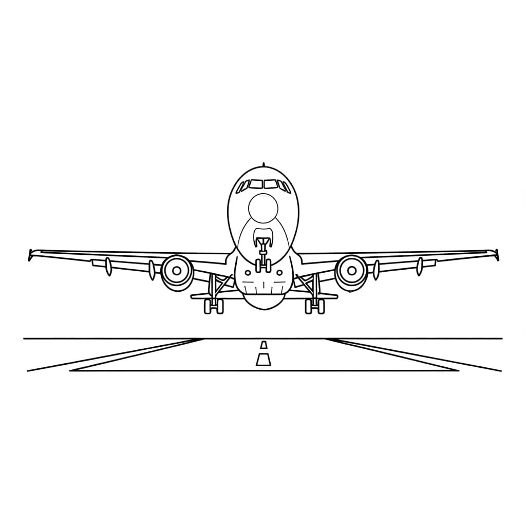 Desenhos de Avião para Colorir