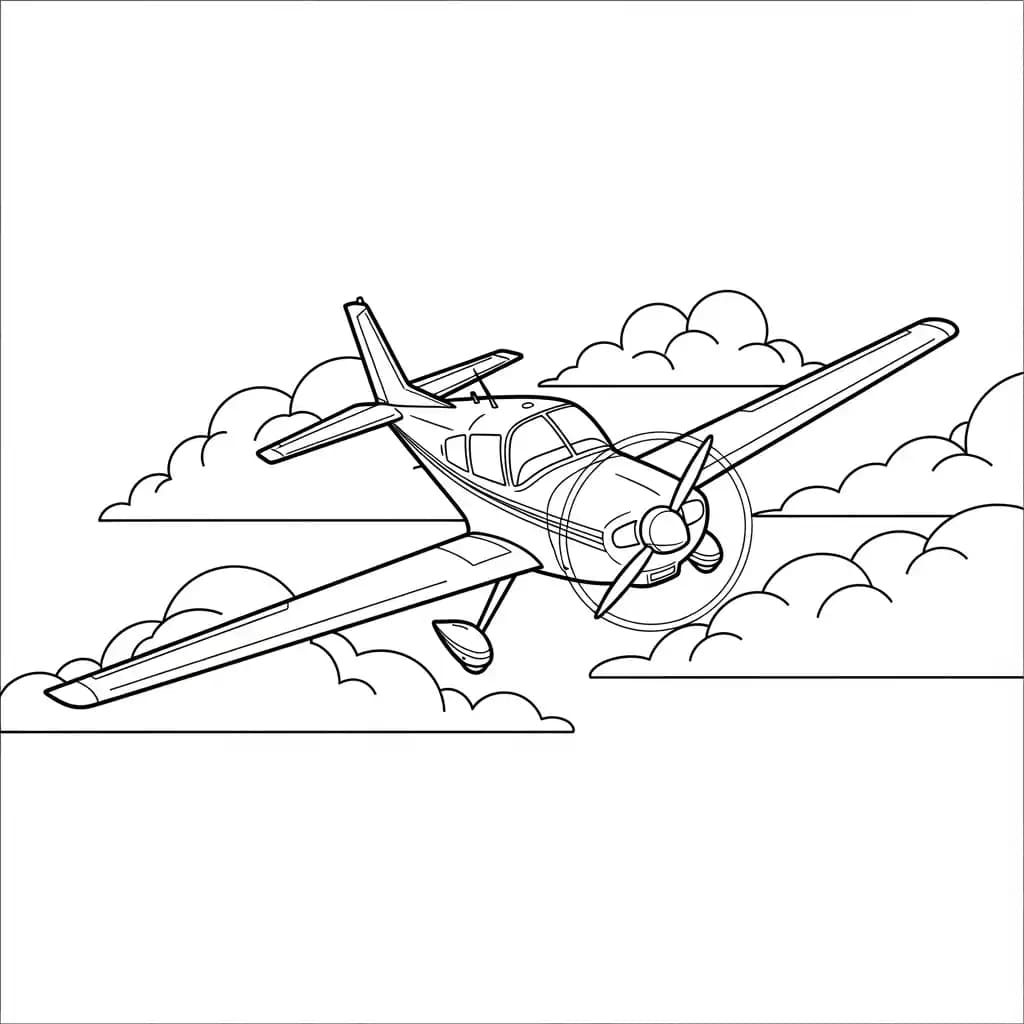 Desenhos de Avião para Colorir