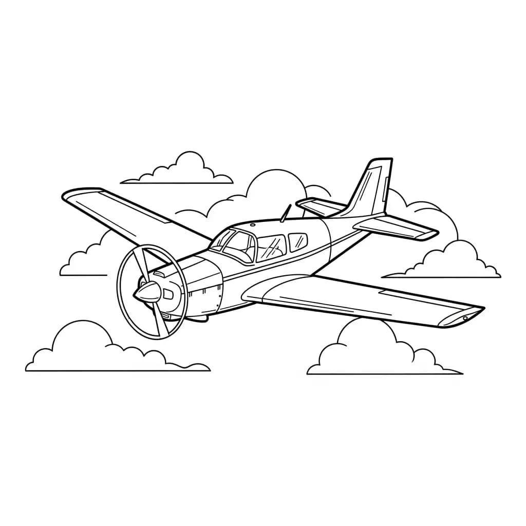 Desenhos de Avião para Colorir