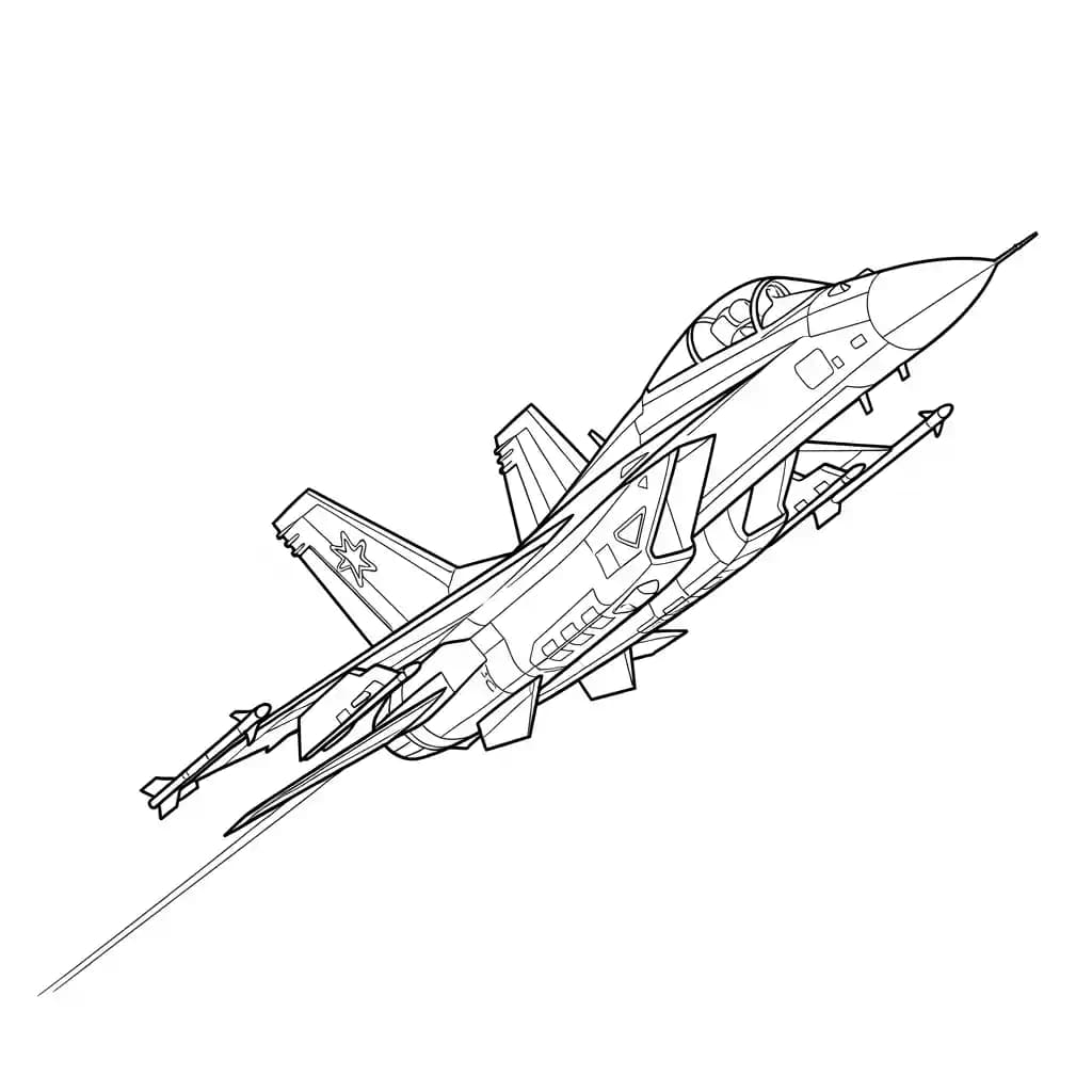 Desenhos de Avião para Colorir