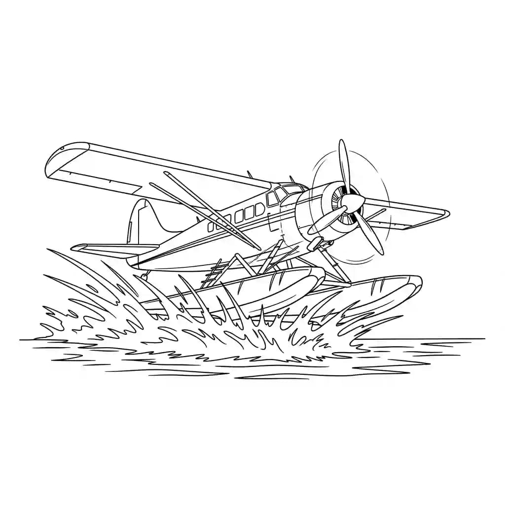 Desenhos de Avião para Colorir