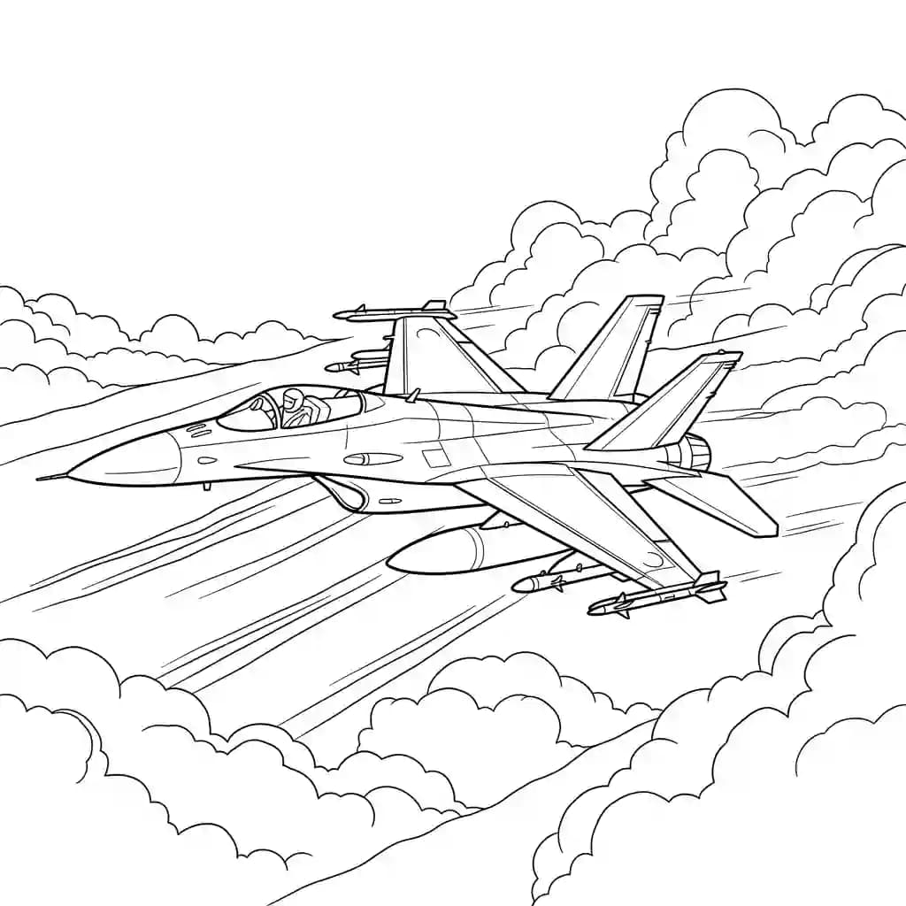 Desenhos de Avião para Colorir