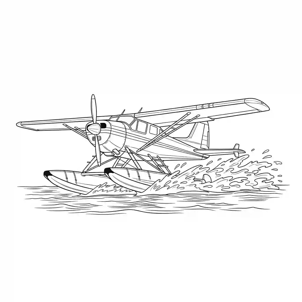 Desenhos de Avião para Colorir