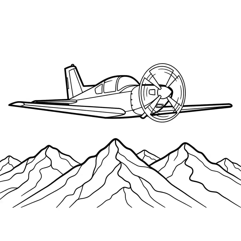 Desenhos de Avião para Colorir