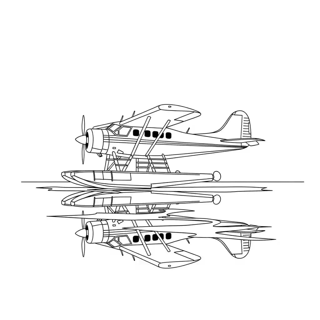 Desenhos de Avião para Colorir