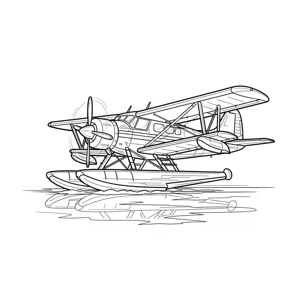 Desenhos de Avião para Colorir