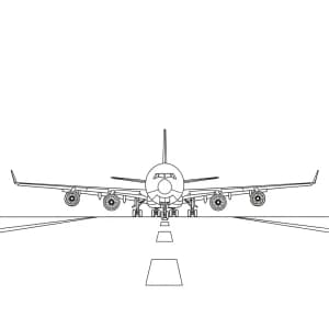 Desenhos de Avião para Colorir