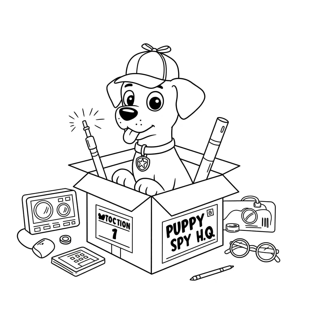 Desenhos de Cachorrinhos para Imprimir e Colorir