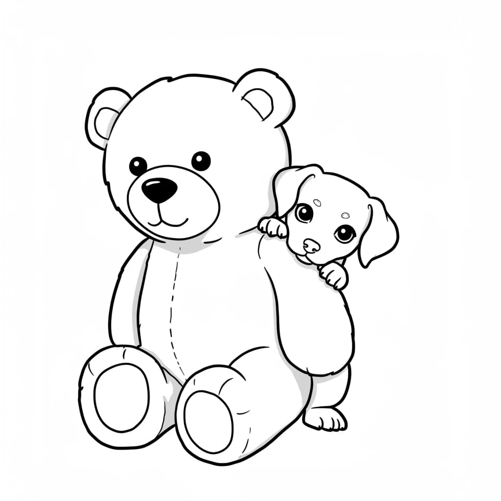 Desenhos de Cachorrinhos para Imprimir e Colorir