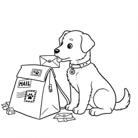 Desenhos de Cachorrinhos para Imprimir e Colorir