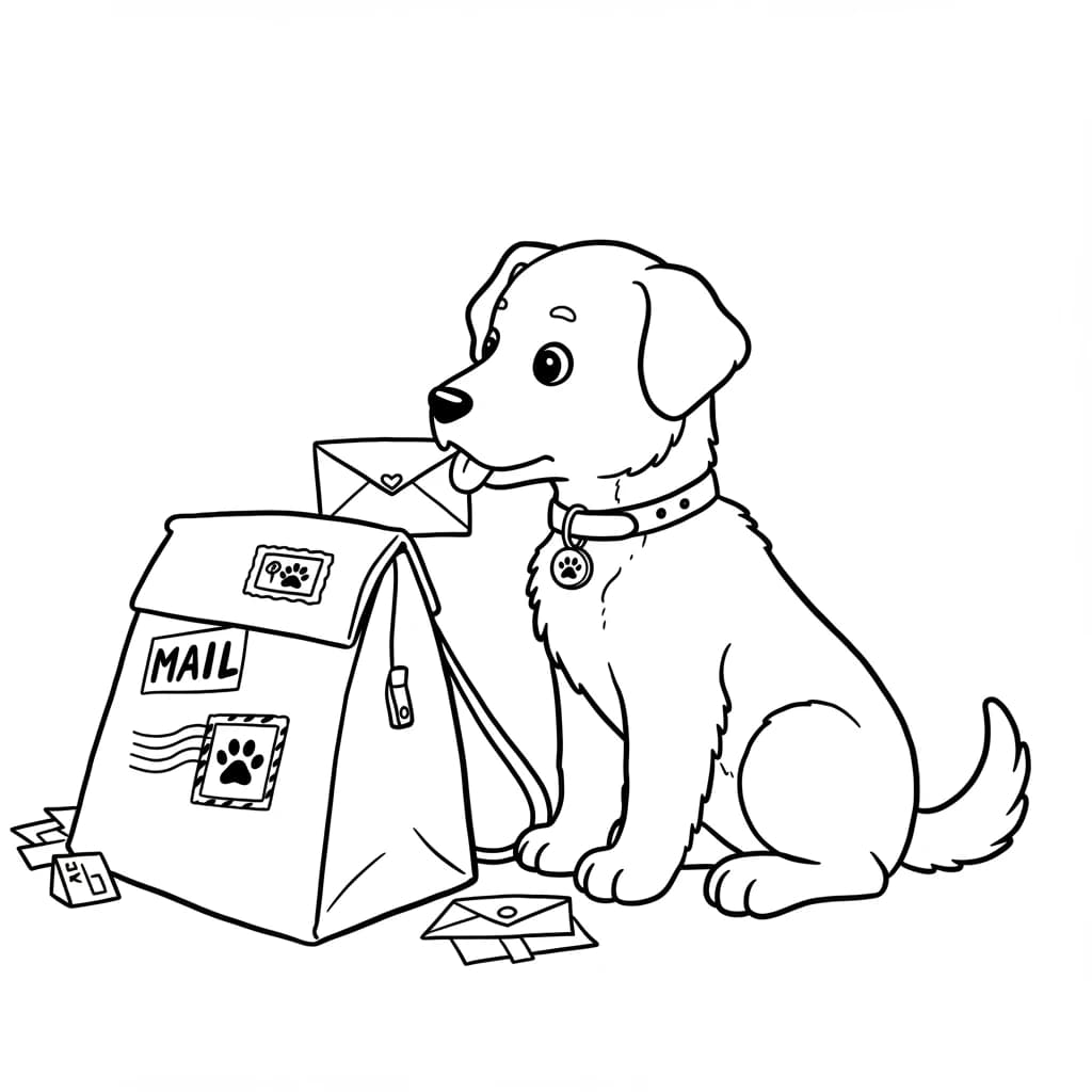 Desenhos de Cachorrinhos para Imprimir e Colorir