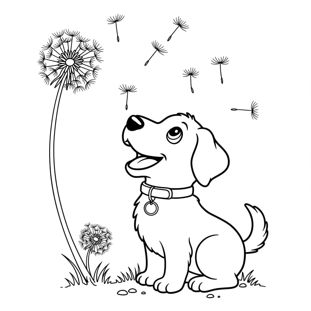 Desenhos de Cachorrinhos para Imprimir e Colorir