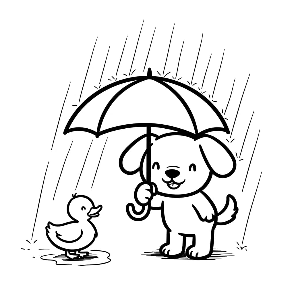 Desenhos de Cachorrinhos para Imprimir e Colorir