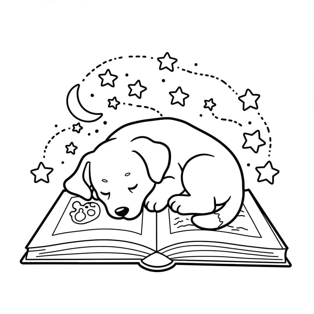 Desenhos de Cachorrinhos para Imprimir e Colorir