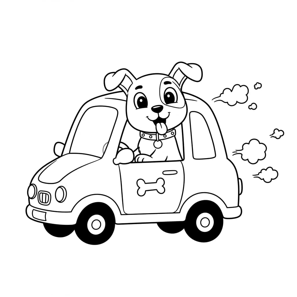 Desenhos de Cachorrinhos para Imprimir e Colorir