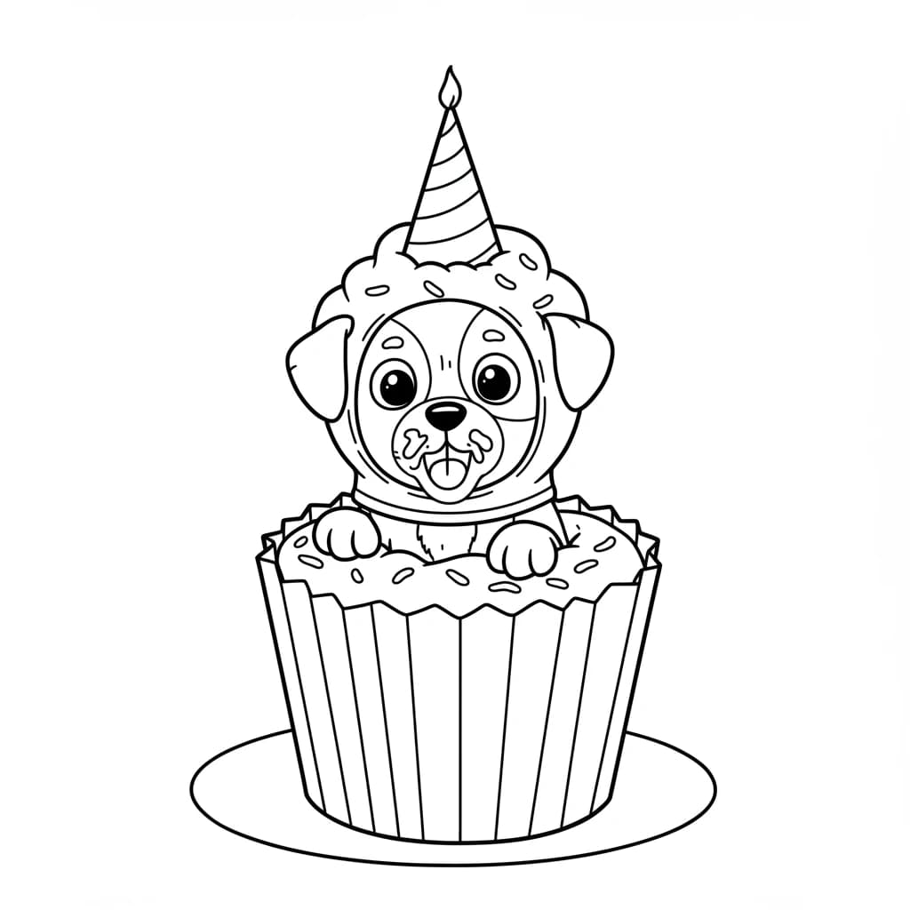 Desenhos de Cachorrinhos para Imprimir e Colorir