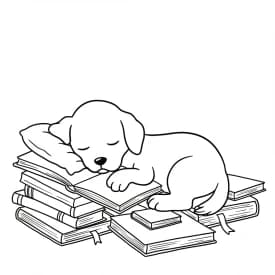 Desenhos de Cachorrinhos para Imprimir e Colorir