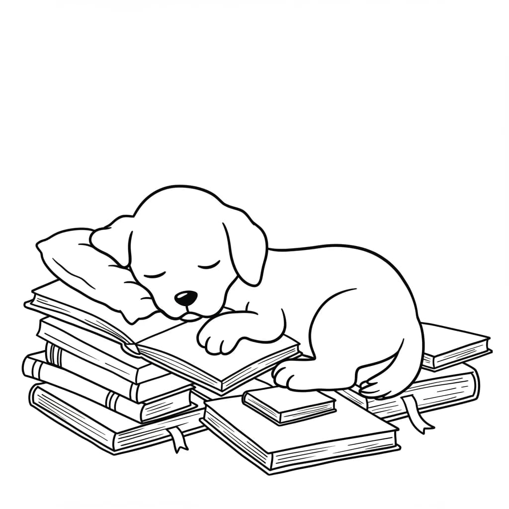 Desenhos de Cachorrinhos para Imprimir e Colorir