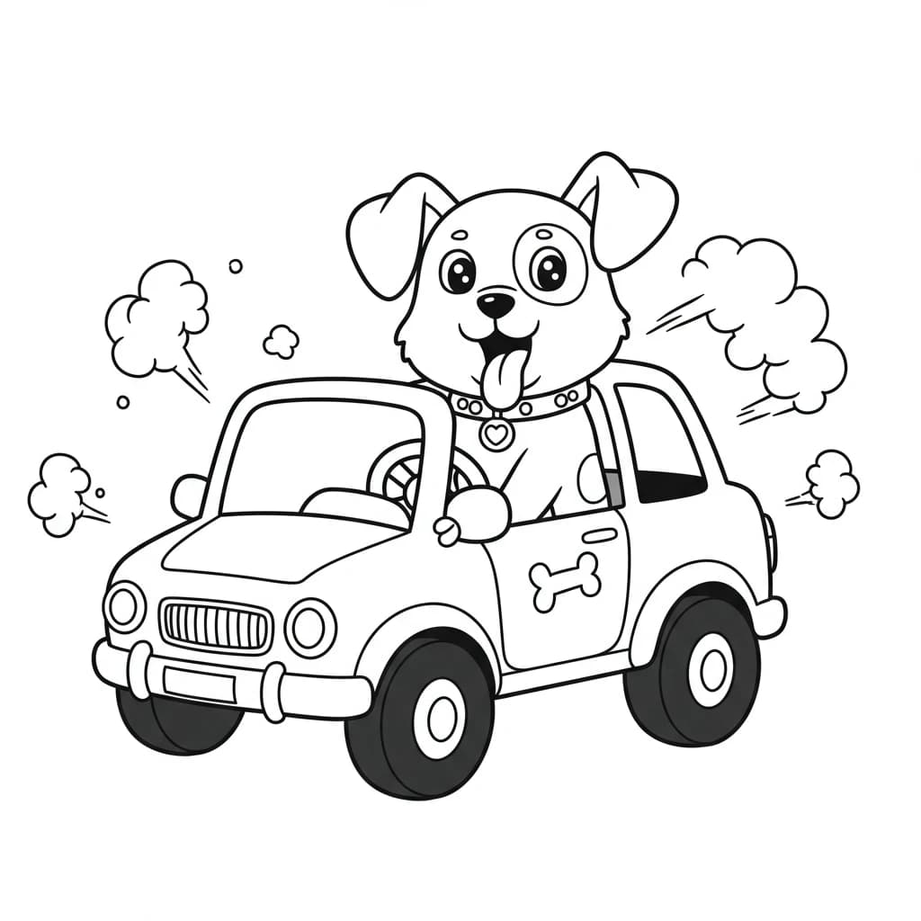 Desenhos de Cachorrinhos para Imprimir e Colorir