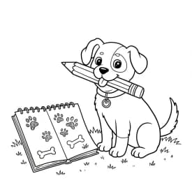 Desenhos de Cachorrinhos para Imprimir e Colorir