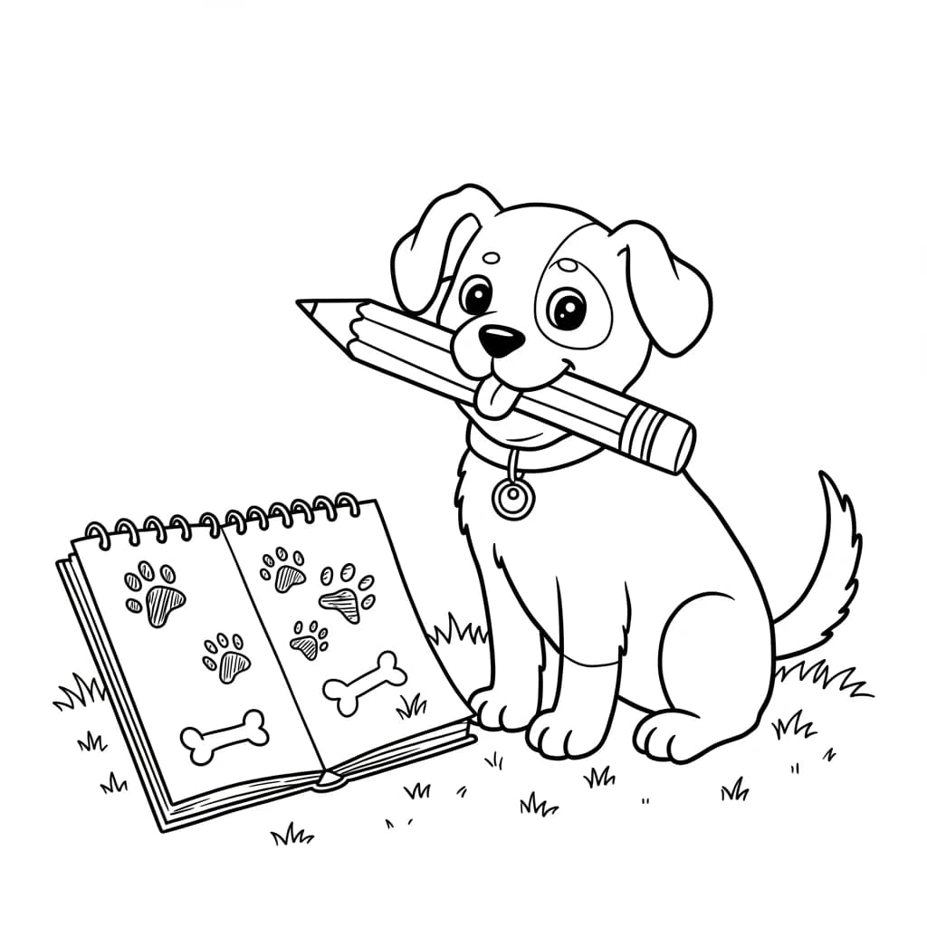 Desenhos de Cachorrinhos para Imprimir e Colorir