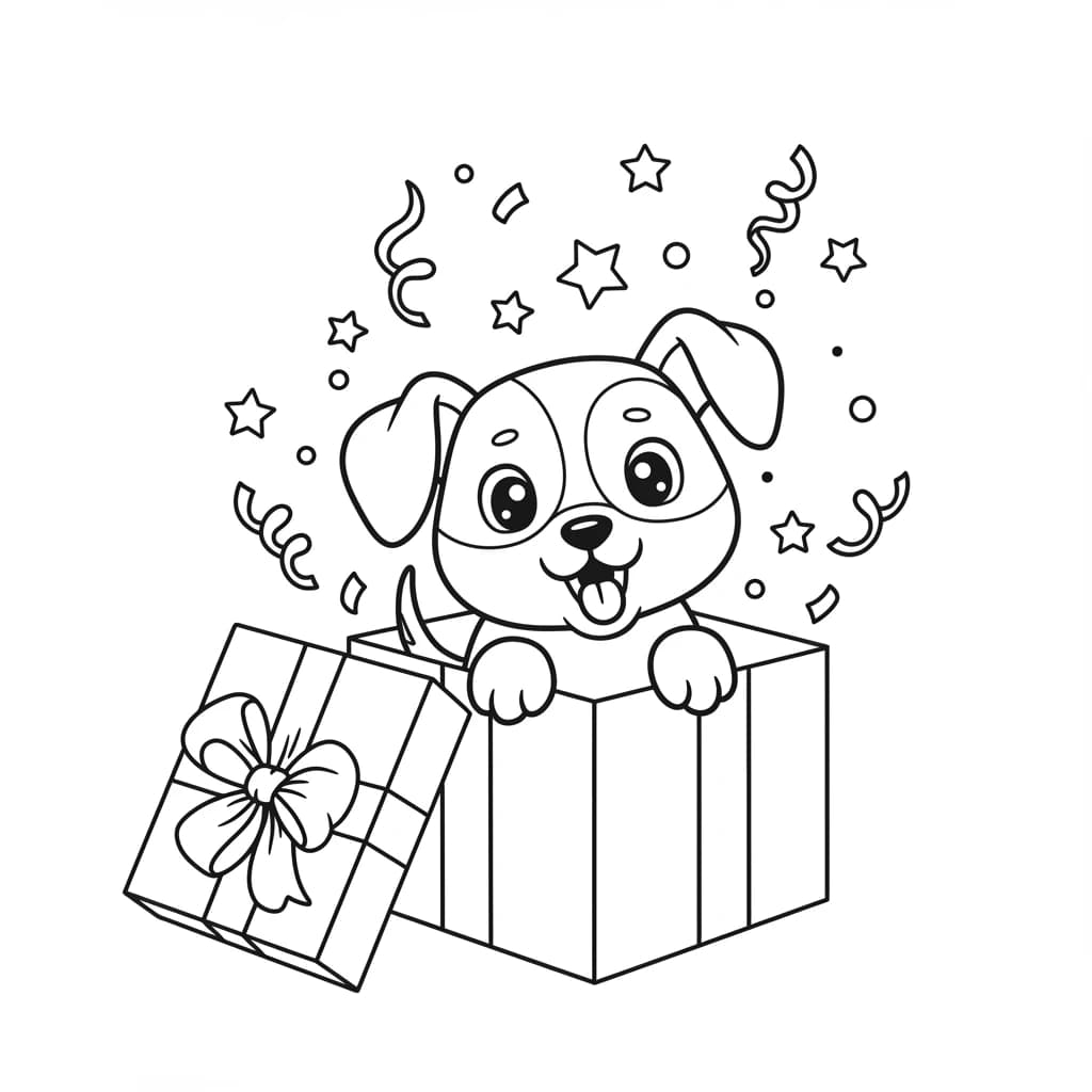 Desenhos de Cachorrinhos para Imprimir e Colorir