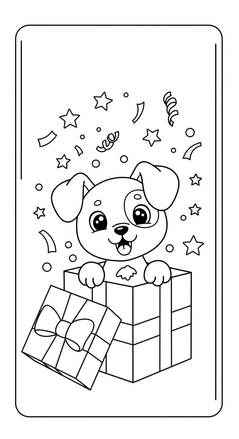 Desenhos de Cachorrinhos para Imprimir e Colorir