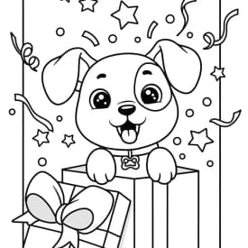 Desenhos de Cachorrinhos para Imprimir e Colorir