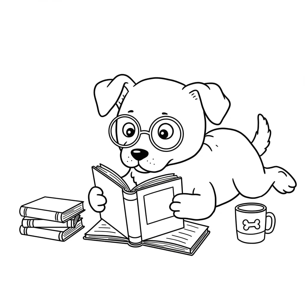 Desenhos de Cachorrinhos para Imprimir e Colorir