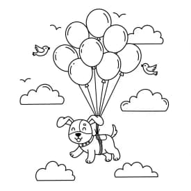 Desenhos de Cachorrinhos para Imprimir e Colorir