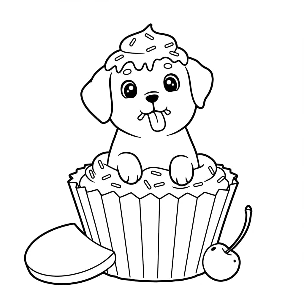 Desenhos de Cachorrinhos para Imprimir e Colorir