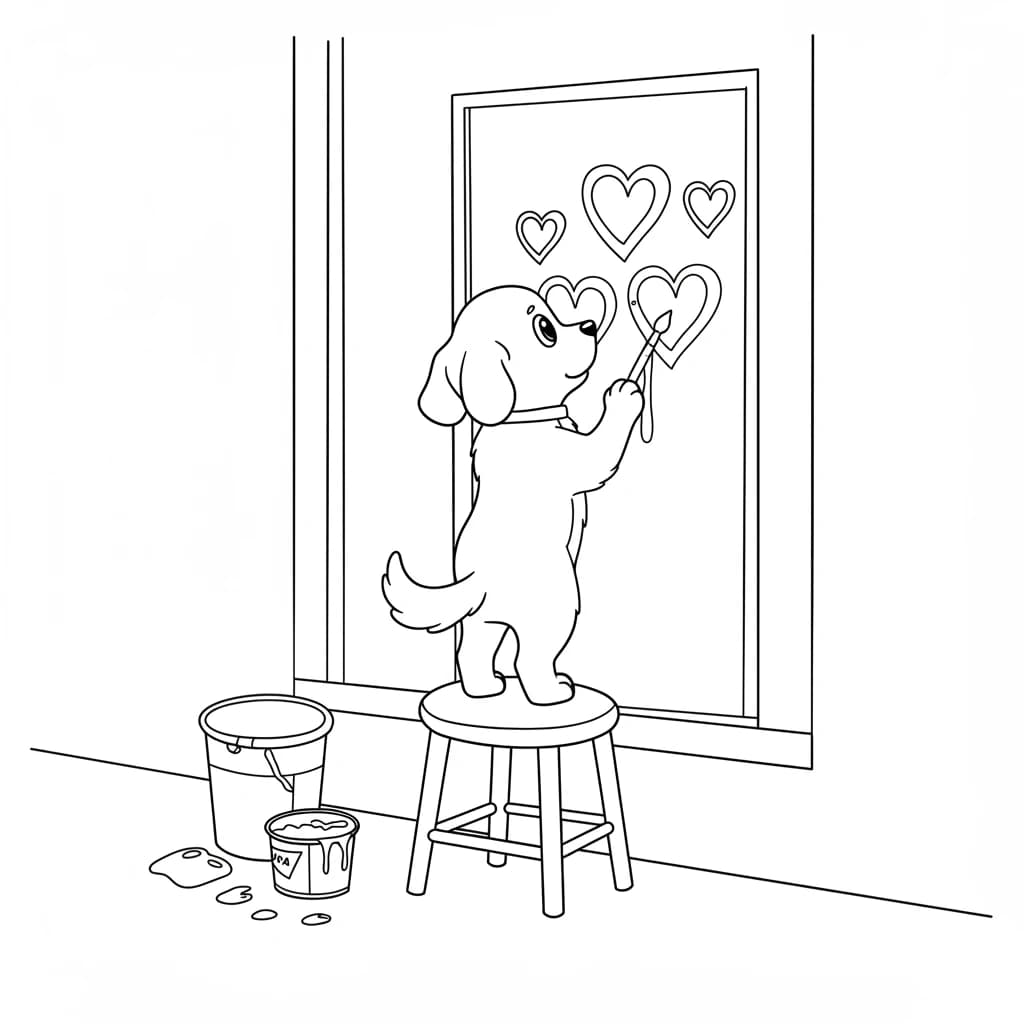 Desenhos de Cachorrinhos para Imprimir e Colorir