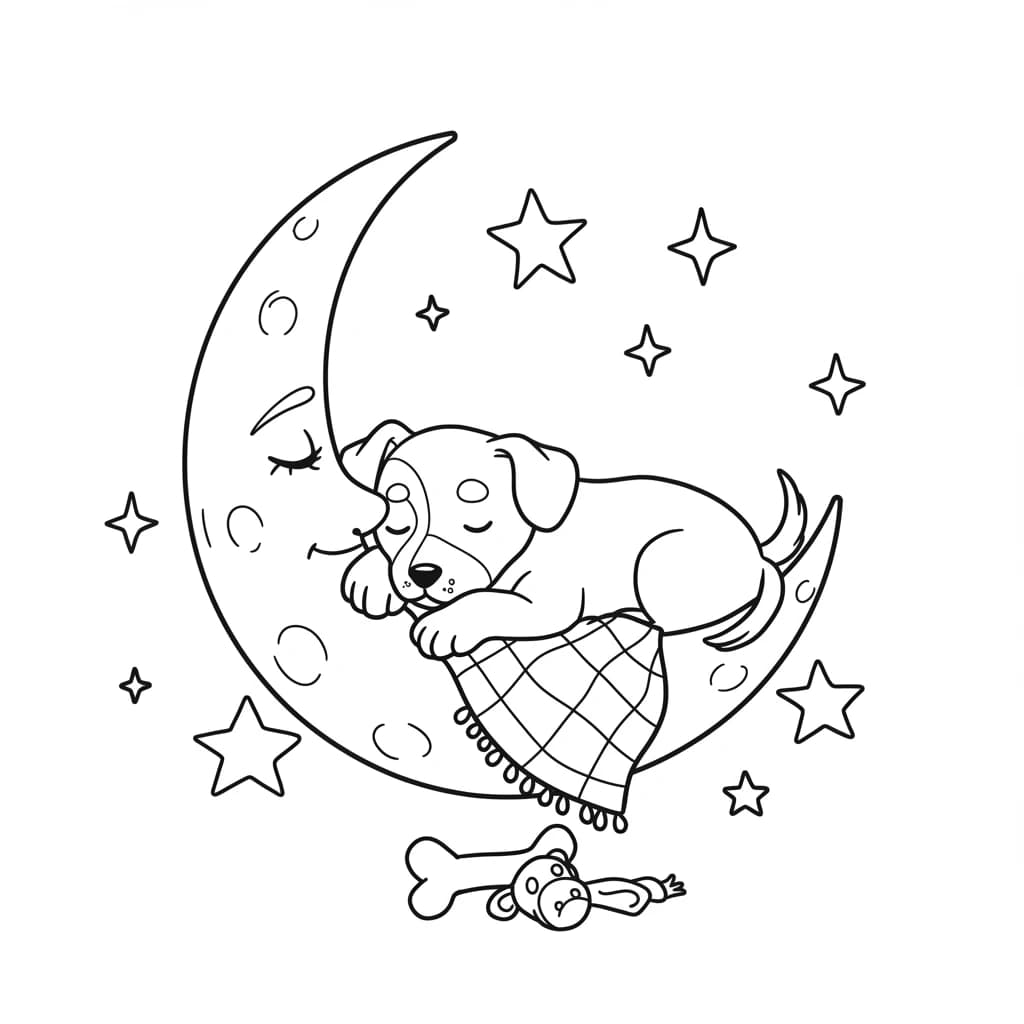 Desenhos de Cachorrinhos para Imprimir e Colorir