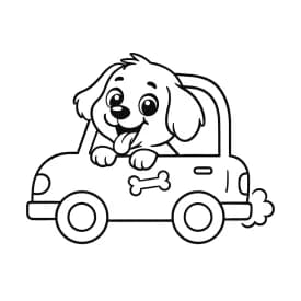 Desenhos de Cachorrinhos para Imprimir e Colorir